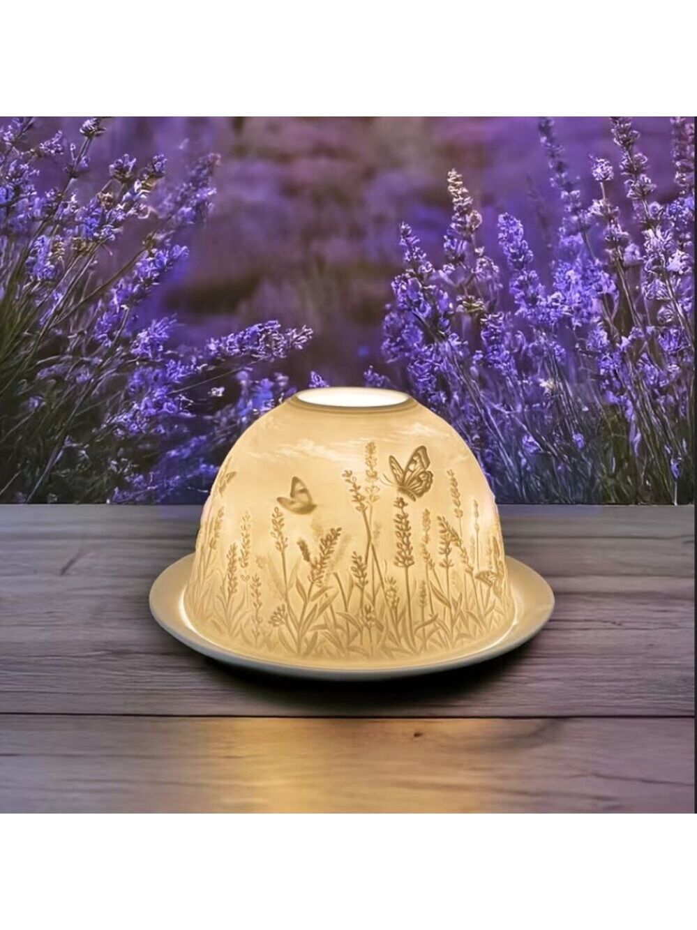 Lavender and butterflies Fairy Lamp Lithophane